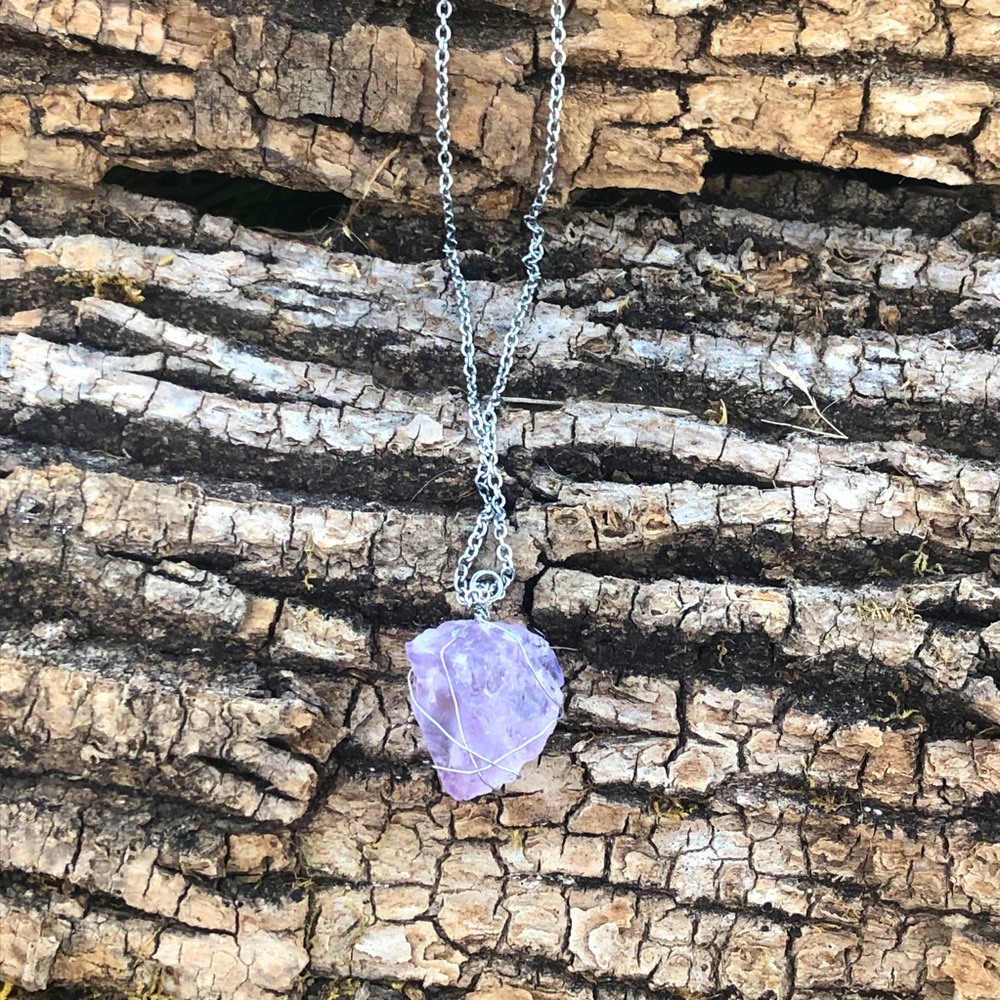 Handmade Raw gemstone necklace